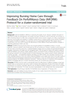 Improving Nursing Home Care through Feedback On PerfoRMance Data (INFORM): Protocol for a cluster-randomized trial