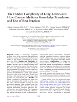 The Hidden Complexity of Long-Term Care: how context mediates knowledge translation and use of best practices