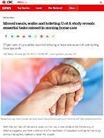 Missed meals, walks and toileting: U of A study reveals essential tasks missed in nursing home care