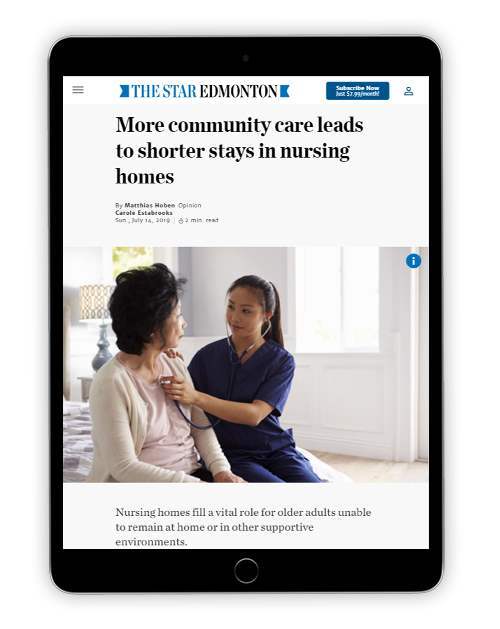 More community care leads to shorter stays in nursing homes