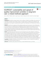 SCOPEOUT: sustainability and spread of quality improvement activities in long-term care- a mixed methods approach