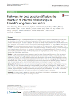 Pathways for best practice diffusion: the structure of informal relationships in Canada’s long-term care sector