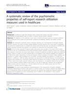 A systematic review of the psychometric properties of self-reported research utilization measures used in healthcare